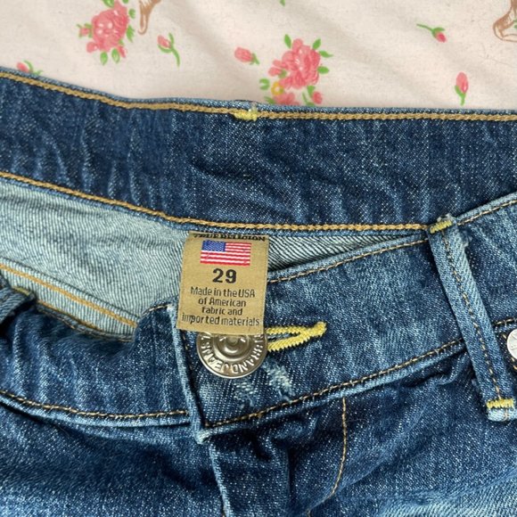 True Religion Denim Mini Shorts Size 29" - Picture 3 of 4
